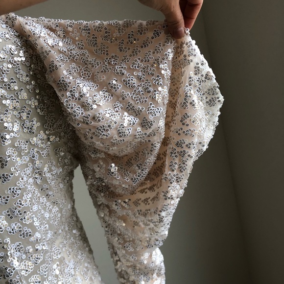 NWT Zara Vintage Inspired Sequin Top Blouse - Picture 6 of 9